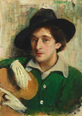 Портрет молодого Шагала кисти его учителя Пэна, 1914